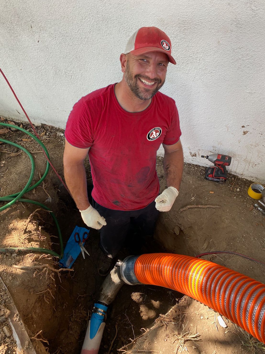 Los Angeles Sewer Repair Team relining a 6' sewer line